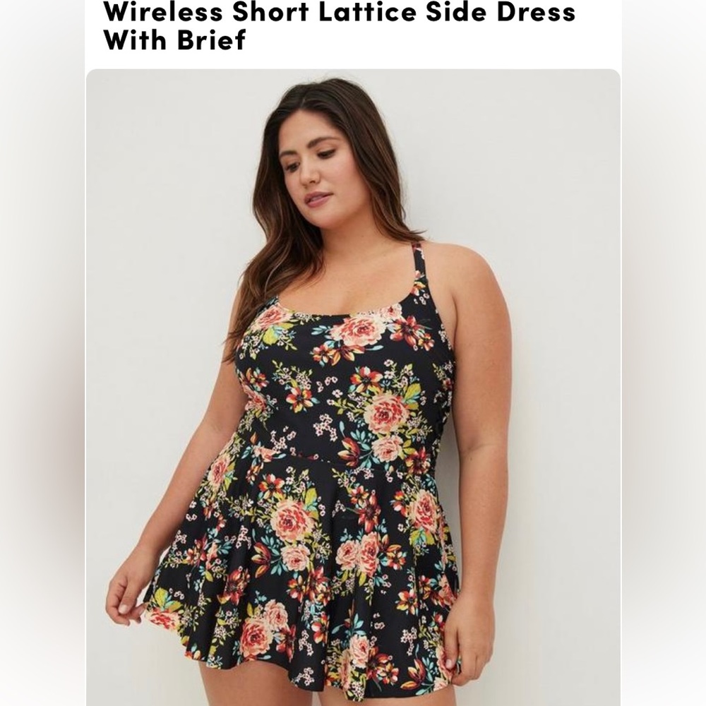 NWOT Torrid wireless Swim Dress sz3